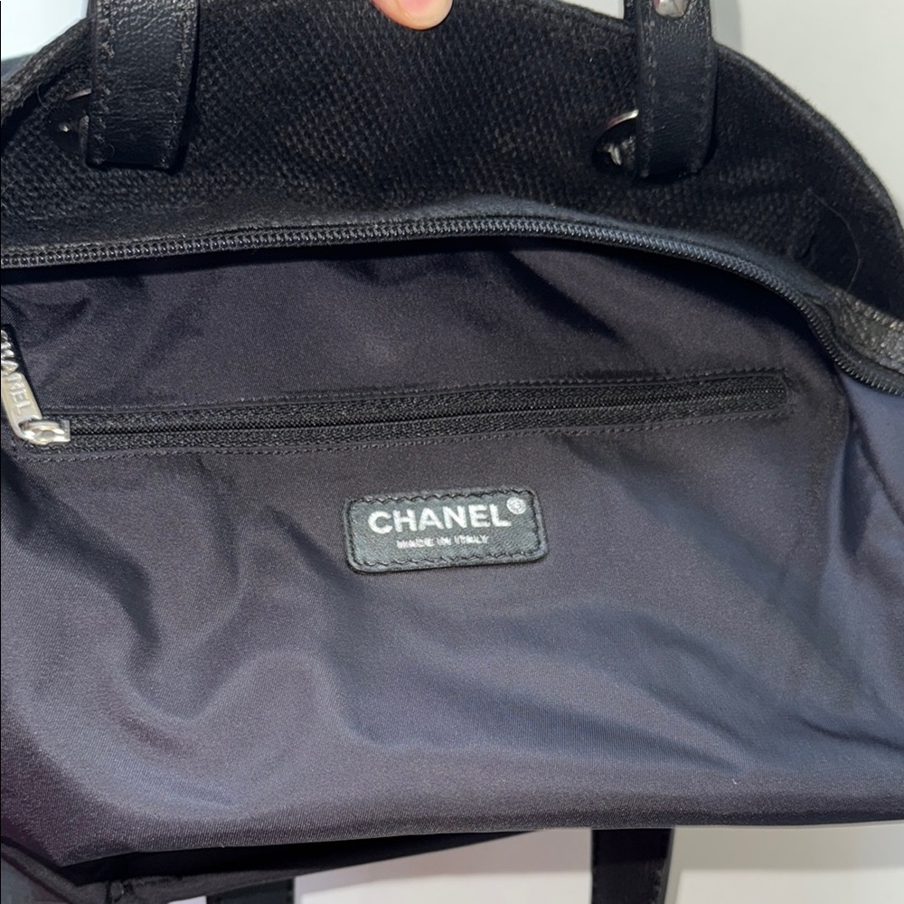 Chanel Black Quilted Canvas Tote Bag - Picture 11 of 13